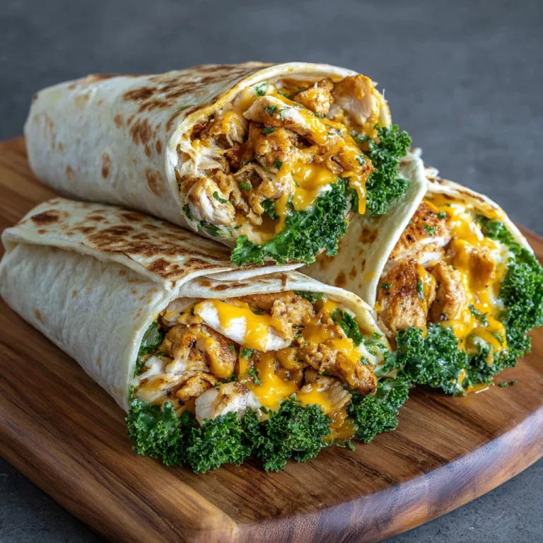 Cheesy Garlic Chicken Wraps