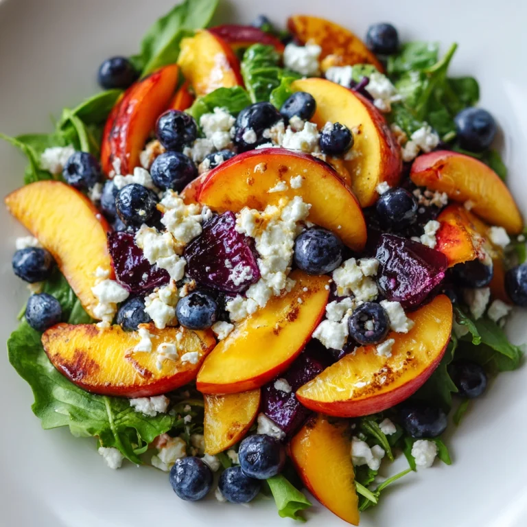 Blueberry Peach Feta Salad