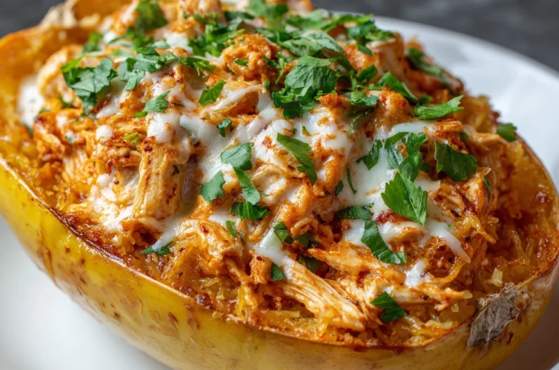 Buffalo Chicken Spaghetti Squash: A Healthy, Flavor-Packed Dinner