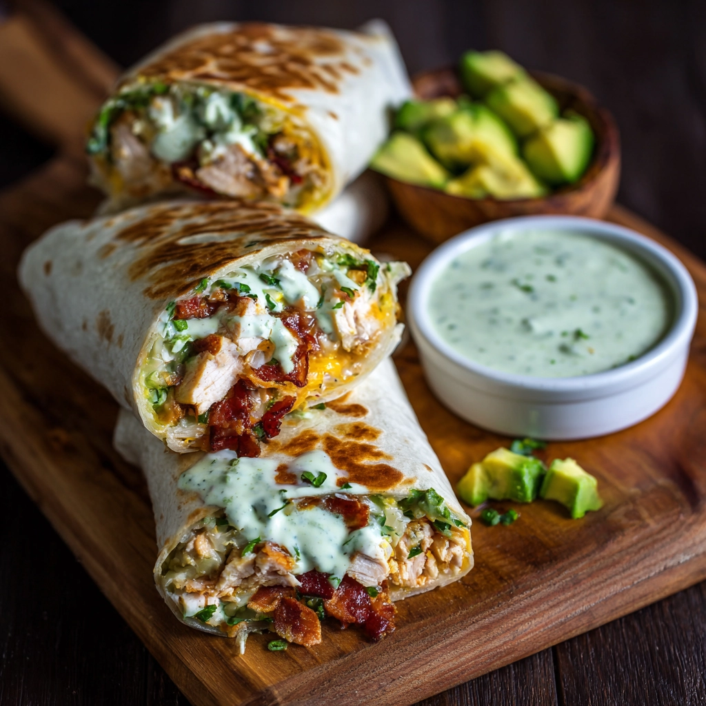 Chicken Avocado Ranch Burritos
