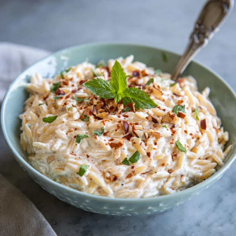 Creamy Cottage Cheese Orzo
