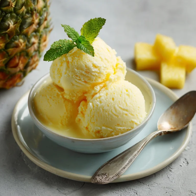 Creamy Pineapple Sorbet Recipe
