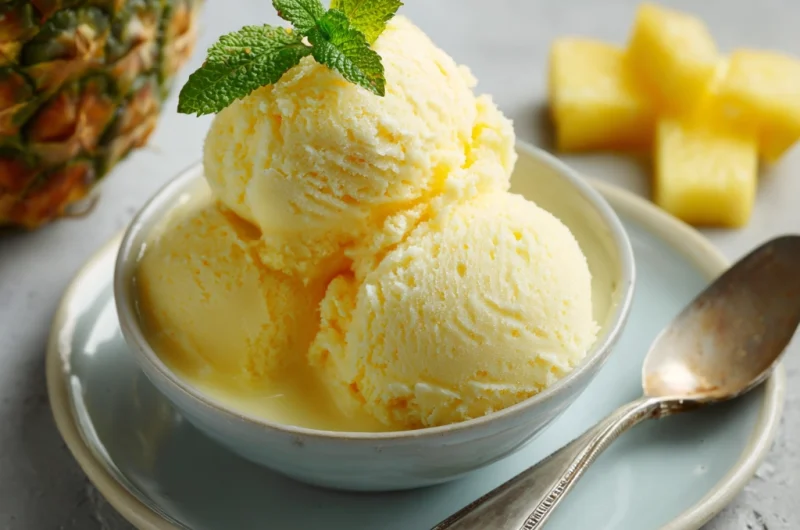 Creamy Pineapple Sorbet Recipe