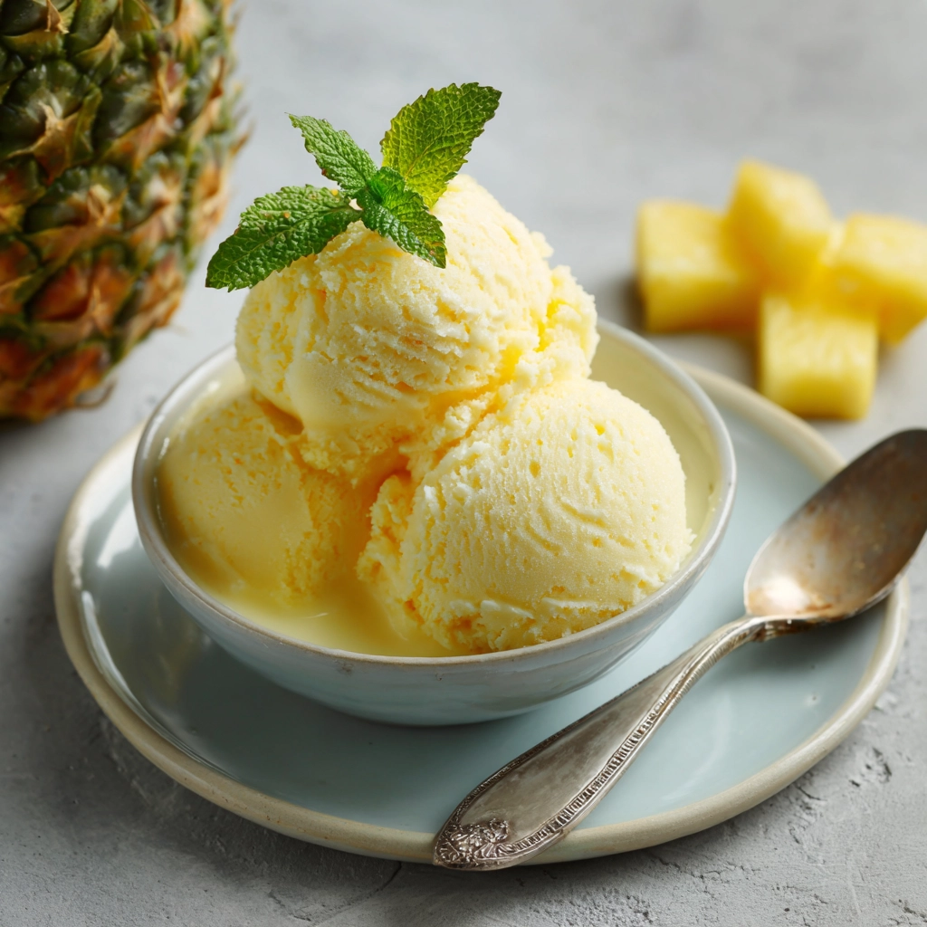 Creamy Pineapple Sorbet Recipe
