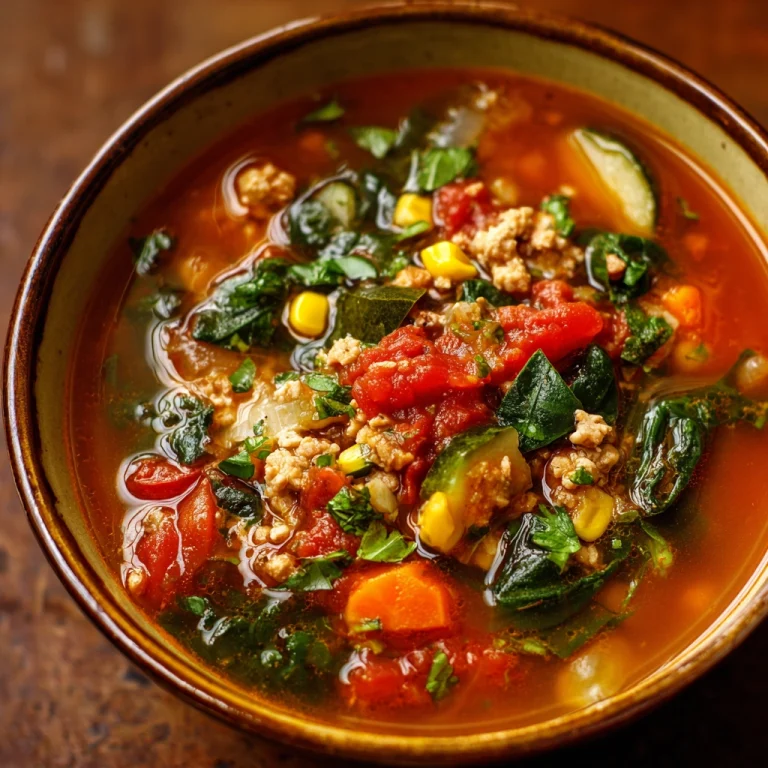 Italian Ground Turkey Vegetable Soup Recipe
