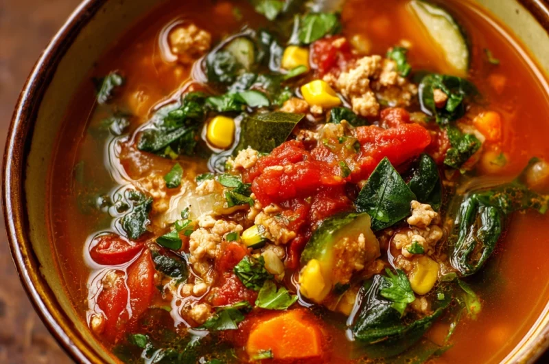 Italian Ground Turkey Vegetable Soup Recipe