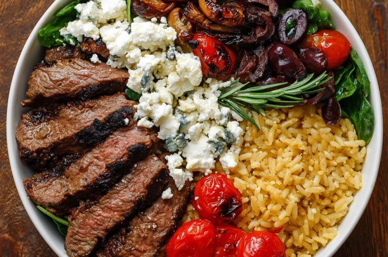 Mediterranean Steak Bowl – A Fresh and Flavorful High-Protein Meal