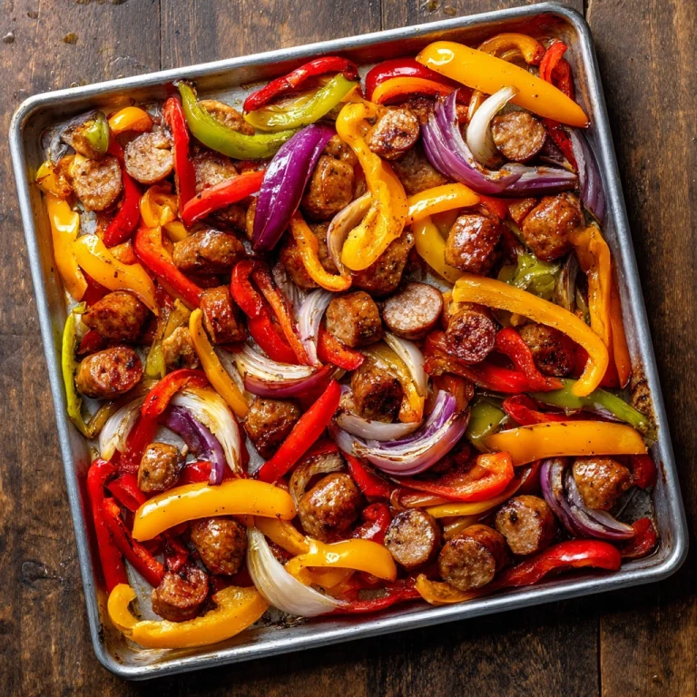 Sheet Pan Sausage and Peppers