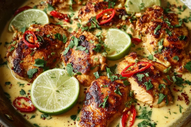 Spicy Cajun Lime Chicken in a Creamy Sauce