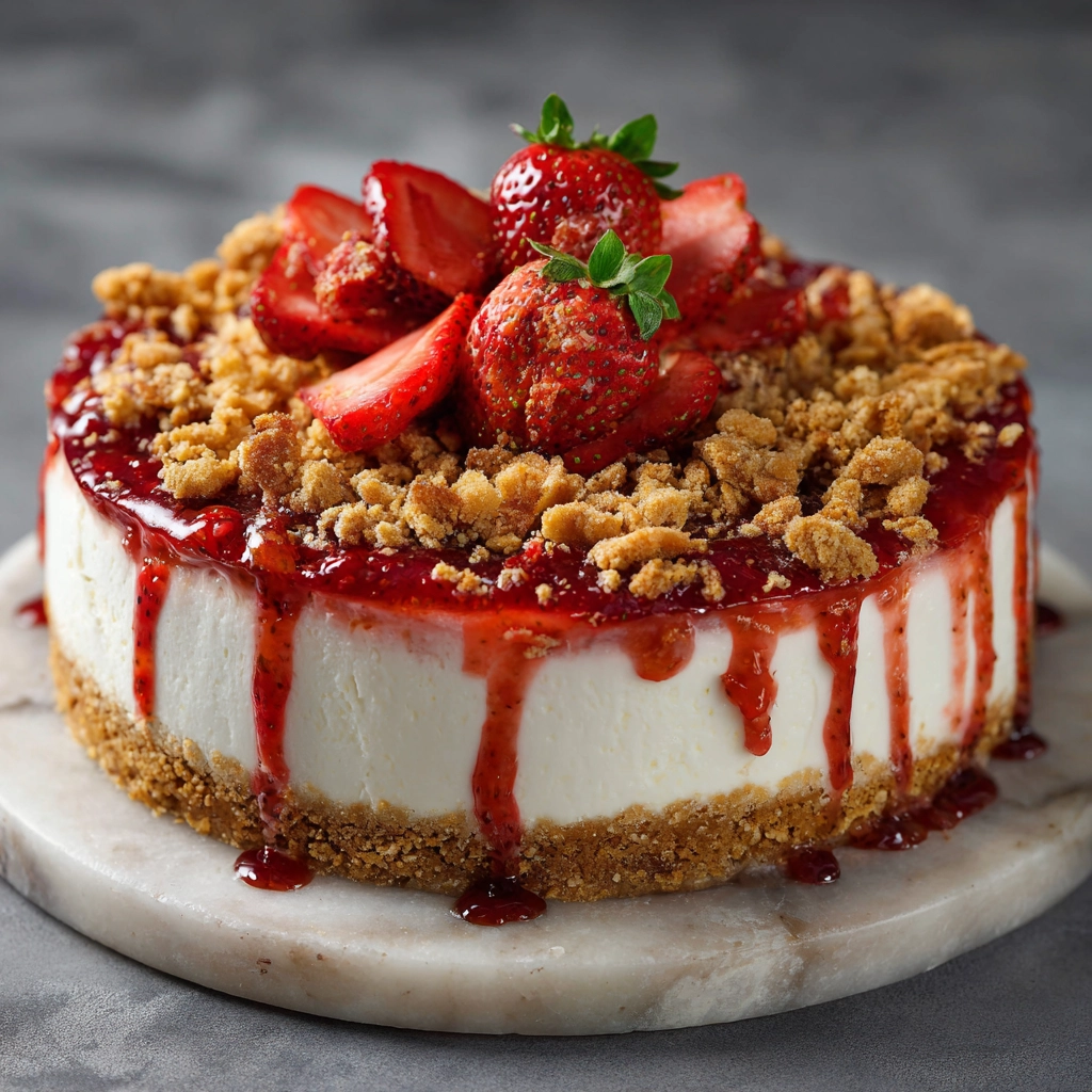 Strawberry Crunch Cheesecake