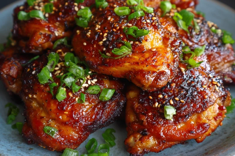 Air Fryer Korean Soy Garlic Chicken Thighs