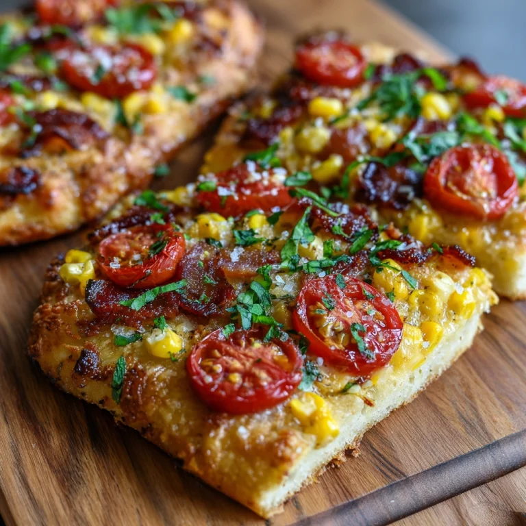 Bacon Corn Tomato Flatbread
