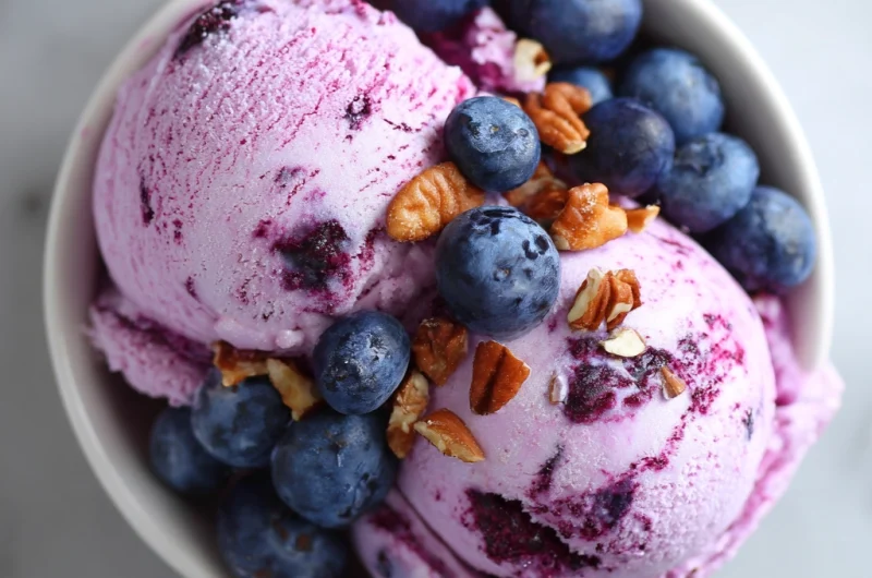 Blueberry Bliss No-Churn Ice Cream Recipe