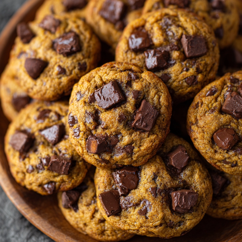 Chewy Pumpkin Chocolate Chip Cookies