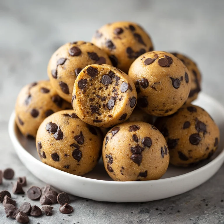 Chocolate Chip Cookie Dough Protein Balls