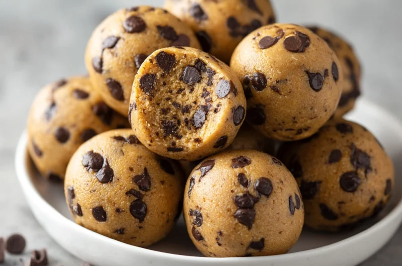 Chocolate Chip Cookie Dough Protein Balls