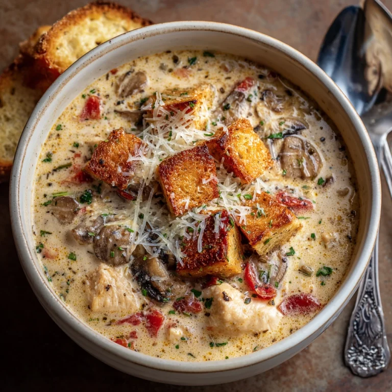 Creamy Chicken Parmesan Soup