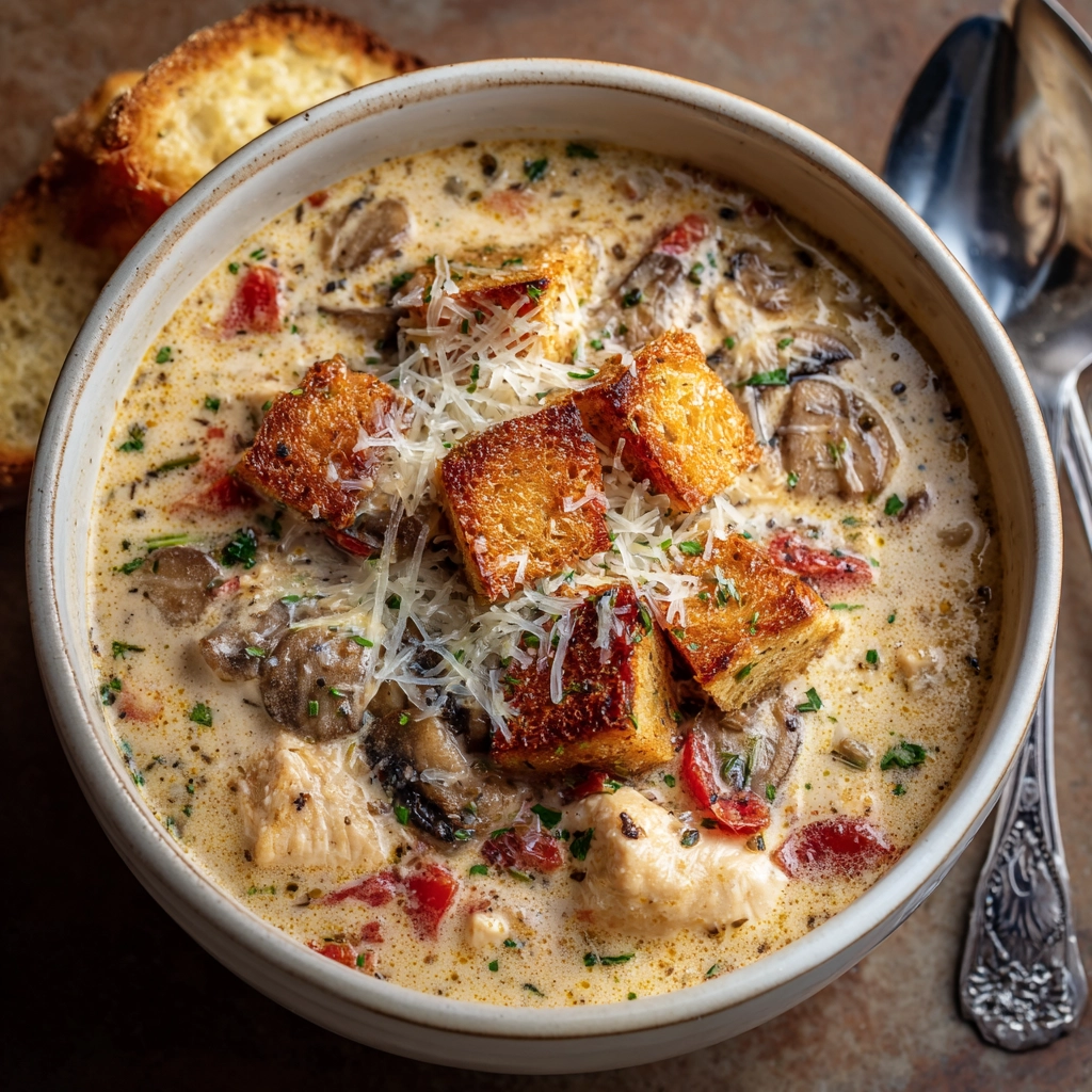 Creamy Chicken Parmesan Soup