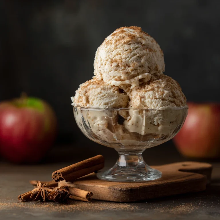 Creamy Cinnamon Apple Crisp Ice Cream