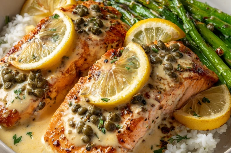 Creamy Lemon Salmon Piccata Recipe