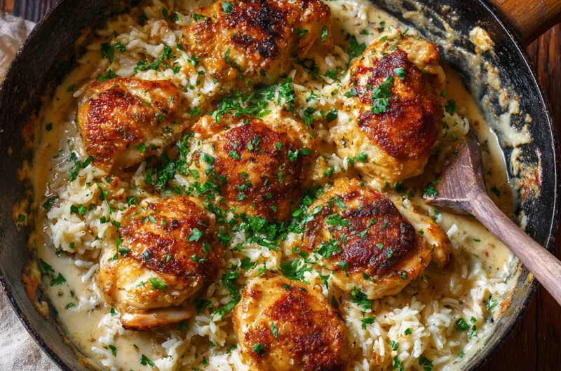 Creamy Smothered Chicken and Rice – Comfort Food at Its Best
