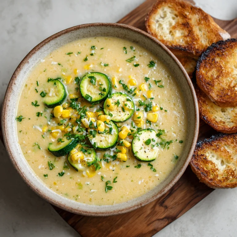 Creamy Zucchini Corn Chowder Soup