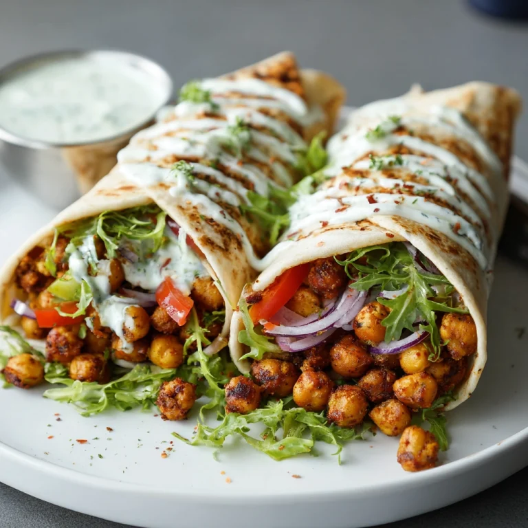 Crispy Roasted Chickpea Wraps