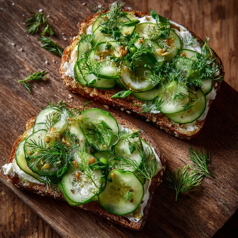 Dill Cucumber Toast