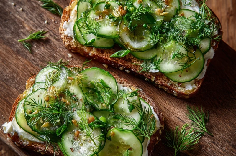 Dill Cucumber Toast: A Refreshing Twist on a Classic Snack