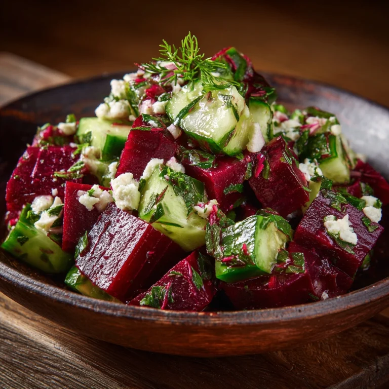 Garden Fresh Cucumber and Beetroot Salad with Herbs