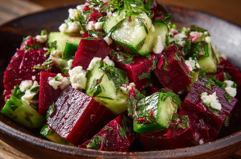 Garden Fresh Cucumber and Beetroot Salad with Herbs