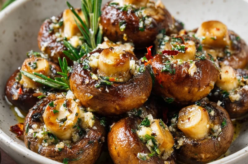 Garlic Butter Roasted Mushrooms