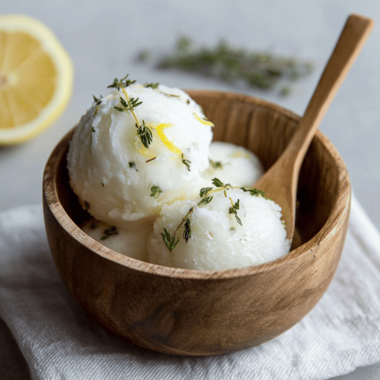 Lemon Thyme Sorbet