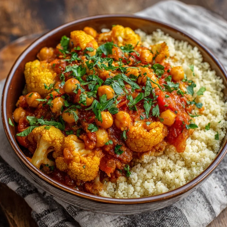 Moroccan Cauliflower Chickpeas