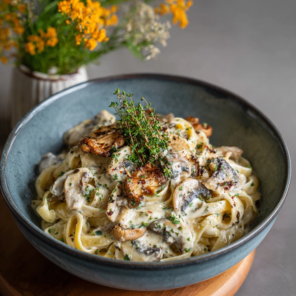Mushroom Creamy Pasta