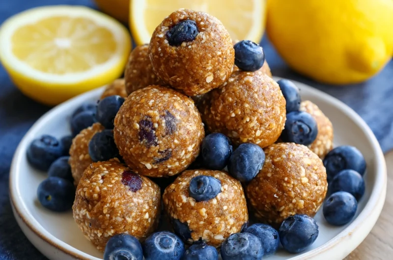 No-Bake Lemon Blueberry Protein Bites: A Refreshing and Energizing Snack