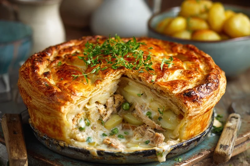 Pork, Leek, and Potato Pie – A Comforting Classic with Rich Flavor