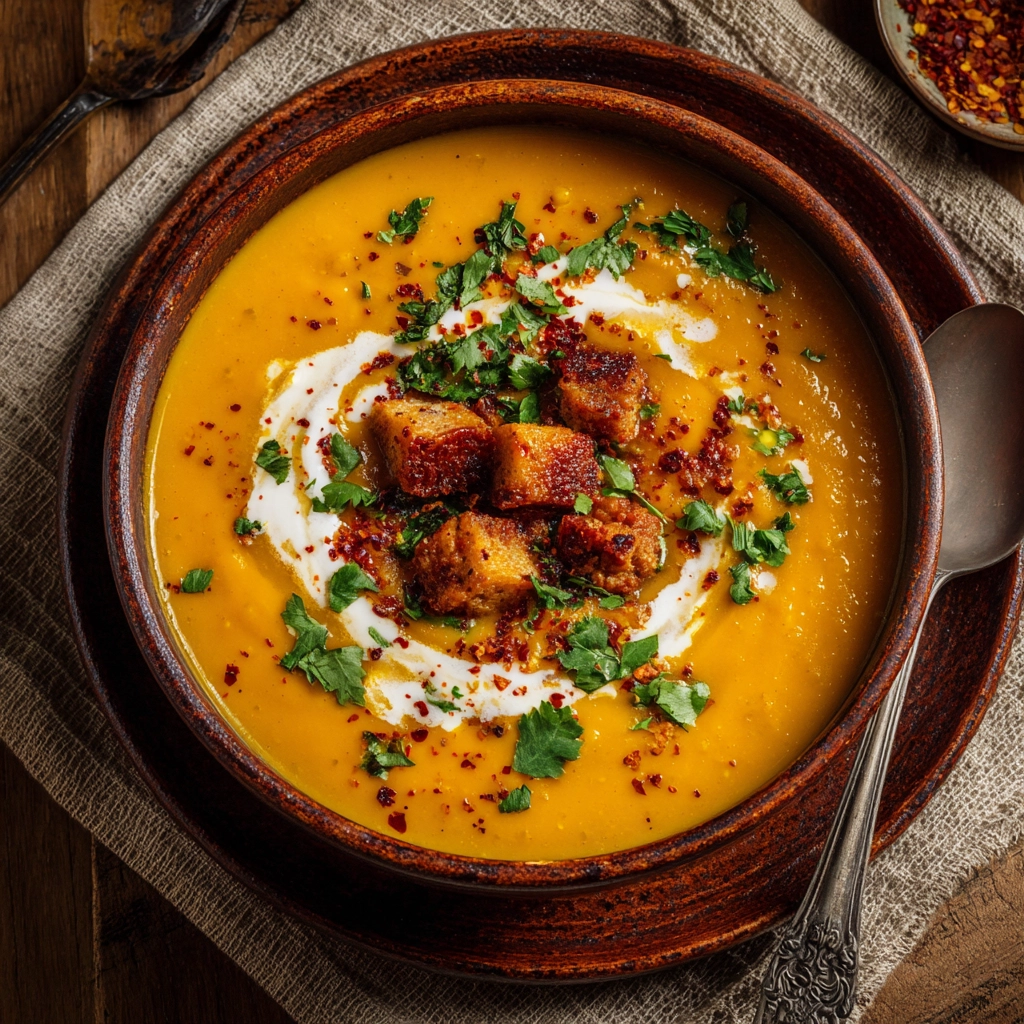Spicy Chorizo Pumpkin Soup