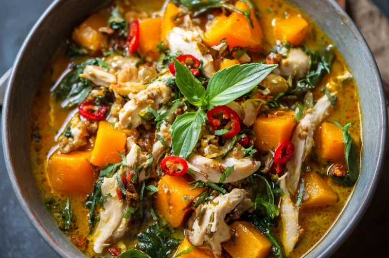 Thai Pumpkin Chicken Stew: A Creamy, Comforting Bowl of Thai-Inspired Goodness
