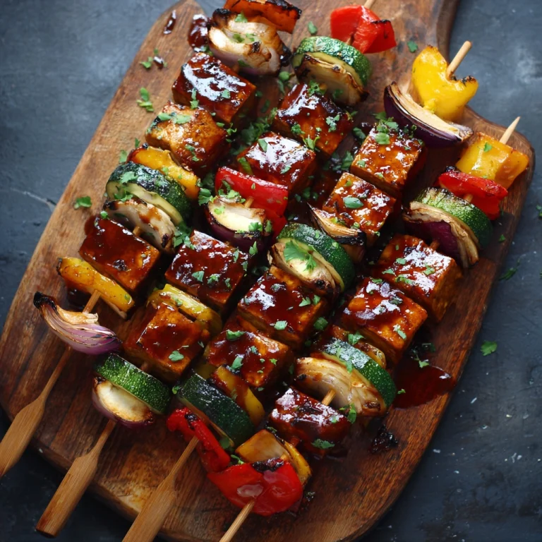 Veggie Skewers BBQ Tofu