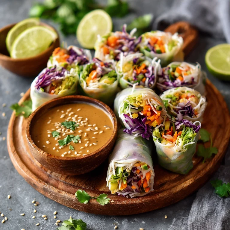 Veggie Spring Rolls with Peanut Sauce