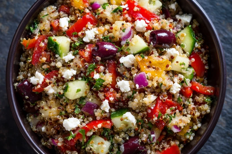 Vibrant Mediterranean Quinoa Salad – Fresh, Colorful & Heart-Healthy
