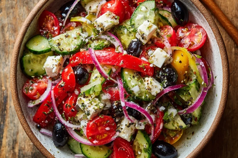 Zesty Greek Salad: A Fresh and Flavorful Mediterranean Delight