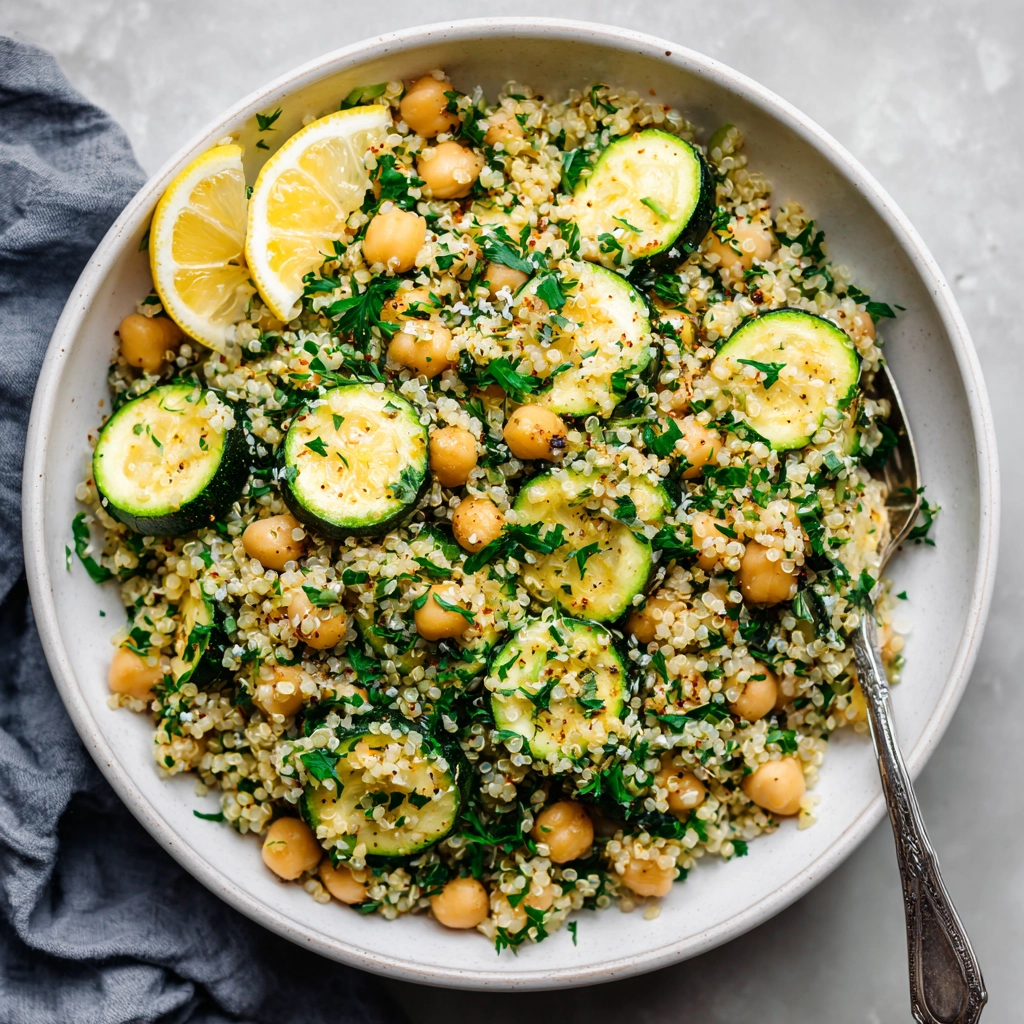 Zucchini Chickpea Quinoa Salad