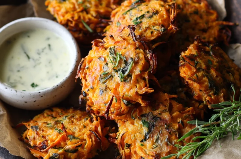 Baked Sweet Potato Fritters: Crispy, Healthy, and Delicious