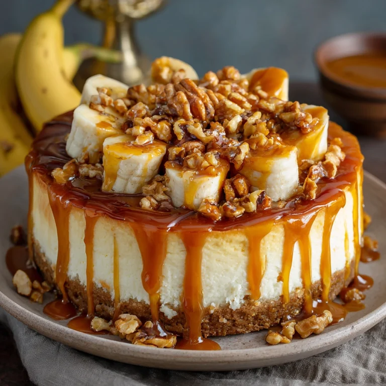 Banana Caramel Nut Cheesecake