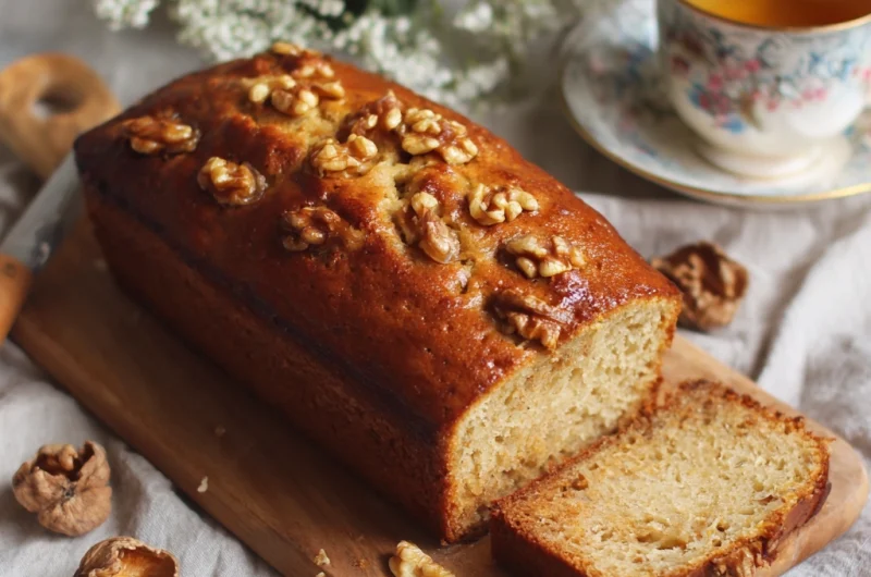 Banana Walnut Loaf Recipe — Moist, Nutty & Perfectly Sweet