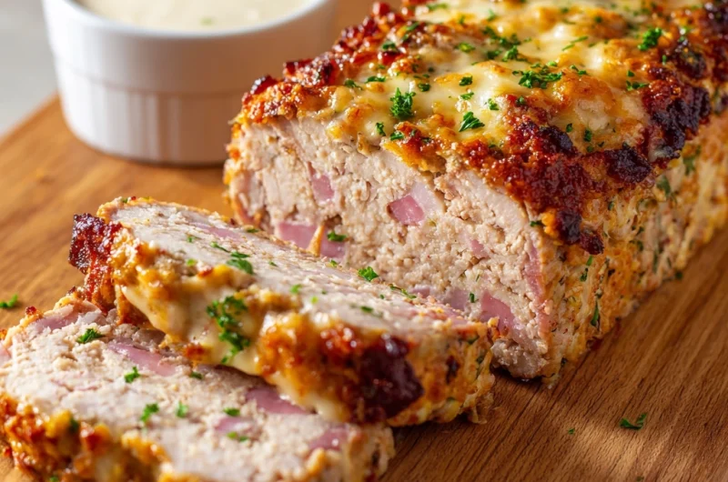 Chicken Cordon Bleu Meatloaf Recipe – Juicy, Cheesy, and Flavor-Packed