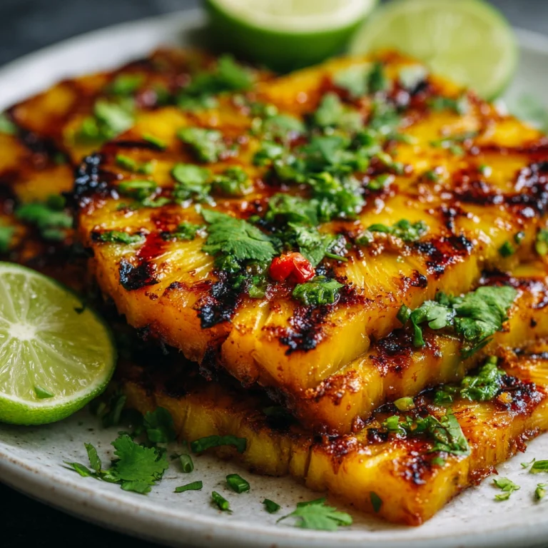 Chili Lime Grilled Pineapple