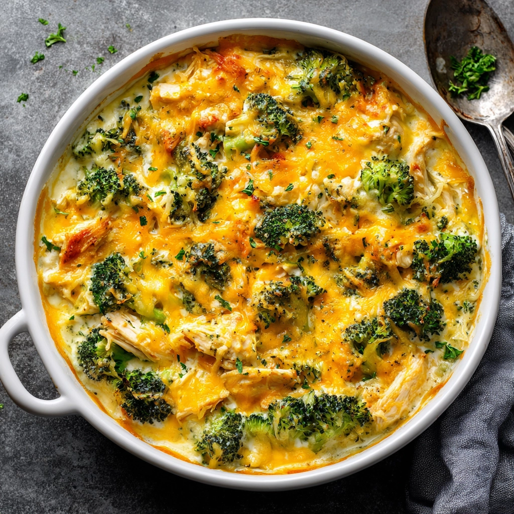 Creamy Cheddar Broccoli Chicken Bake